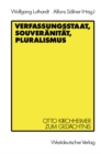 Image for Verfassungsstaat, Souveranitat, Pluralismus: Otto Kirchheimer zum Gedachtnis