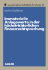 Image for Immaterielle Anlagewerte in Der Hochstrichterlichen Finanzrechtsprechung : 26