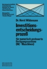 Image for Investitionsentscheidungsproze fur numerisch gesteuerte Fertigungssysteme (NC-Maschinen)