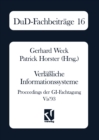 Image for Verlaliche Informationssysteme: Proceedings Der Gi-fachtagung Vis&#39;93
