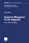 Image for Kompetenz-Management fur den Anlagenbau: Ansatz, Empirie und Aufgaben