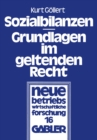 Image for Sozialbilanzen: Grundlagen im geltenden Recht : 16