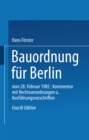 Image for Bauordnung fur Berlin: vom 28. Februar 1985. KOMMENTAR mit Rechtsverordnungen und Ausfuhrungsvorschriften