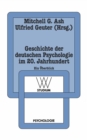 Image for Geschichte der deutschen Psychologie im 20. Jahrhundert: Ein Uberblick