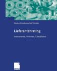 Image for Lieferantenrating : Instrumente, Kriterien, Checklisten