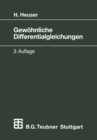 Image for Gewohnliche Differentialgleichungen: Einfuhrung in Lehre und Gebrauch.