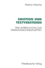 Image for Emotion Und Textverstehen: Eine Untersuchung Zum Stimmungskongruenzeffekt