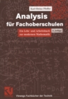 Image for Analysis fur Fachoberschulen: Ein Lehr- und Arbeitsbuch zur modernen Mathematik
