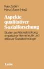 Image for Aspekte qualitativer Sozialforschung