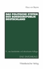 Image for Das Politische System der Bundesrepublik Deutschland: Eine Einfuhrung