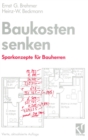 Image for Baukosten Senken: Sparkonzepte Fur Bauherren