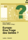 Image for Europa: Eine Frage des Geldes? : 1