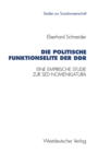Image for Die politische Funktionselite der DDR: Eine empirische Studie zur SED-Nomenklatura