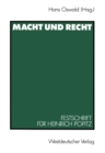 Image for Macht und Recht: Festschrift fur Heinrich Popitz zum 65. Geburtstag