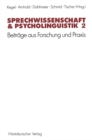 Image for Sprechwissenschaft &amp; Psycholinguistik 2: Beitrage aus Forschung und Praxis