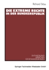 Image for Die extreme Rechte in der Bundesrepublik: Entwicklung - Ursachen - Gegenmanahmen.
