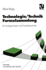 Image for Technologie/Technik Formelsammlung: fur Fachgymnasien und Fachoberschulen