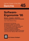 Image for Software-Ergonomie &#39;95: Mensch - Computer - Interaktion. Anwendungsbereiche lernen voneinander