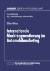 Image for Internationale Marktsegmentierung Im Automobilmarketing.