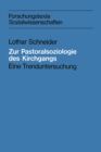 Image for Zur Pastoralsoziologie des Kirchgangs: Eine Trenduntersuchung
