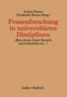 Image for Frauenforschung in universitaren Disziplinen