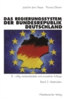 Image for Das Regierungssystem der Bundesrepublik Deutschland: Band 2: Materialien