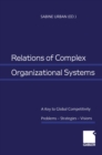 Image for Relations of Complex Organizational Systems: A Key to Global Competitivity. Problems - Strategies - Visions
