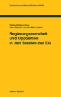 Image for Regierungsmehrheit und Opposition in den Staaten der EG