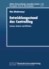 Image for Entwicklungsstand des Controlling: System, Kontext und Effizienz.
