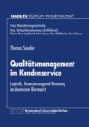 Image for Qualitatsmanagement Im Kundenservice: Logistik, Finanzierung Und Beratung Im Deutschen Biermarkt.