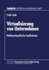 Image for Virtualisierung Von Unternehmen: Wettbewerbspolitische Implikationen.