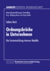 Image for Ordnungsbruche in Unternehmen: Die Fortentwicklung interner Modelle.