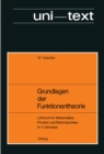 Image for Grundlagen der Funktionentheorie: Lehrbuch fur Mathematiker, Physiker und Elektrotechniker im 4. Semester