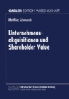 Image for Unternehmensakquisitionen und Shareholder Value.
