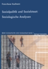 Image for Sozialpolitik und Sozialstaat: Soziologische Analysen.
