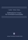 Image for Mathematische Formeln fur Wirtschaftswissenschaftler