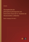 Image for Sitzungsberichte der philosophisch-philologischen und historischen Classe der k.b. Akademie der Wissenschaften zu Munchen