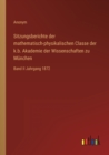 Image for Sitzungsberichte der mathematisch-physikalischen Classe der k.b. Akademie der Wissenschaften zu Munchen : Band II Jahrgang 1872