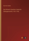 Image for Des Richard Loewenherz deutsche Gefangenschaft (1192-1194)