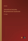 Image for Zeitschrift der Deutschen Morgenlandischen Gesellschaft : 37. Band