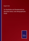Image for Zur Geschichte und Charakteristik des deutschen Genius