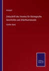 Image for Zeitschrift des Vereins fur thuringische Geschichte und Alterthumskunde