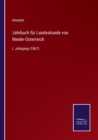 Image for Jahrbuch fur Landeskunde von Nieder-Osterreich