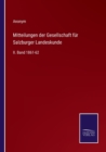 Image for Mitteilungen der Gesellschaft fur Salzburger Landeskunde