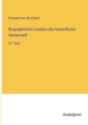 Image for Biographisches Lexikon des Kaiserthums Oesterreich : 22. Theil