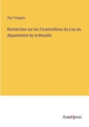 Image for Recherches sur les Foraminiferes du Lias du departement de la Moselle