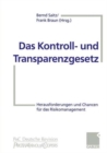 Image for Das Kontroll- und Transparenzgesetz