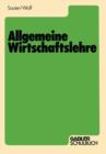 Image for Allgemeine Wirtschaftslehre