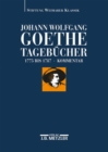 Image for Johann Wolfgang Goethe: Tagebucher : Band I,2 Kommentar (1775-1787)