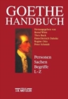 Image for Goethe-Handbuch : Band 4, Teilband 2: Personen, Sachen, Begriffe L - Z